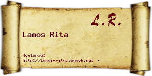 Lamos Rita névjegykártya